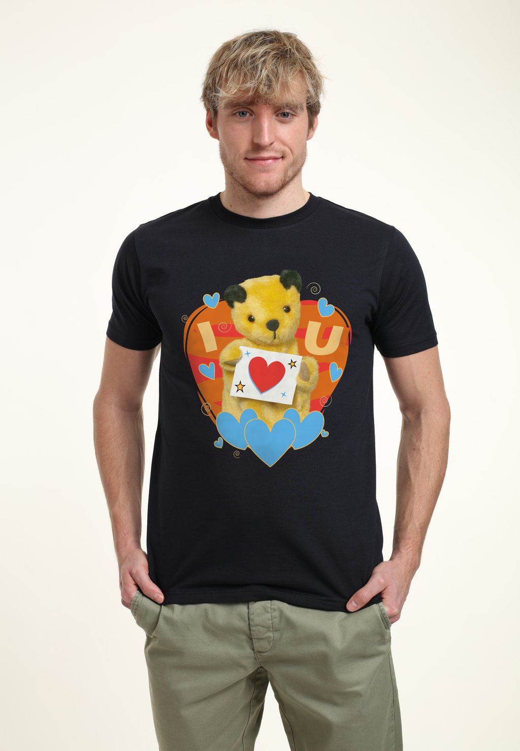 

Футболка с принтом SOOTY I HEART YOU VALENTINES Henry Tiger, темно-синий