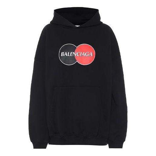 

Свитер pattern loose version hoodie sports black Balenciaga, черный