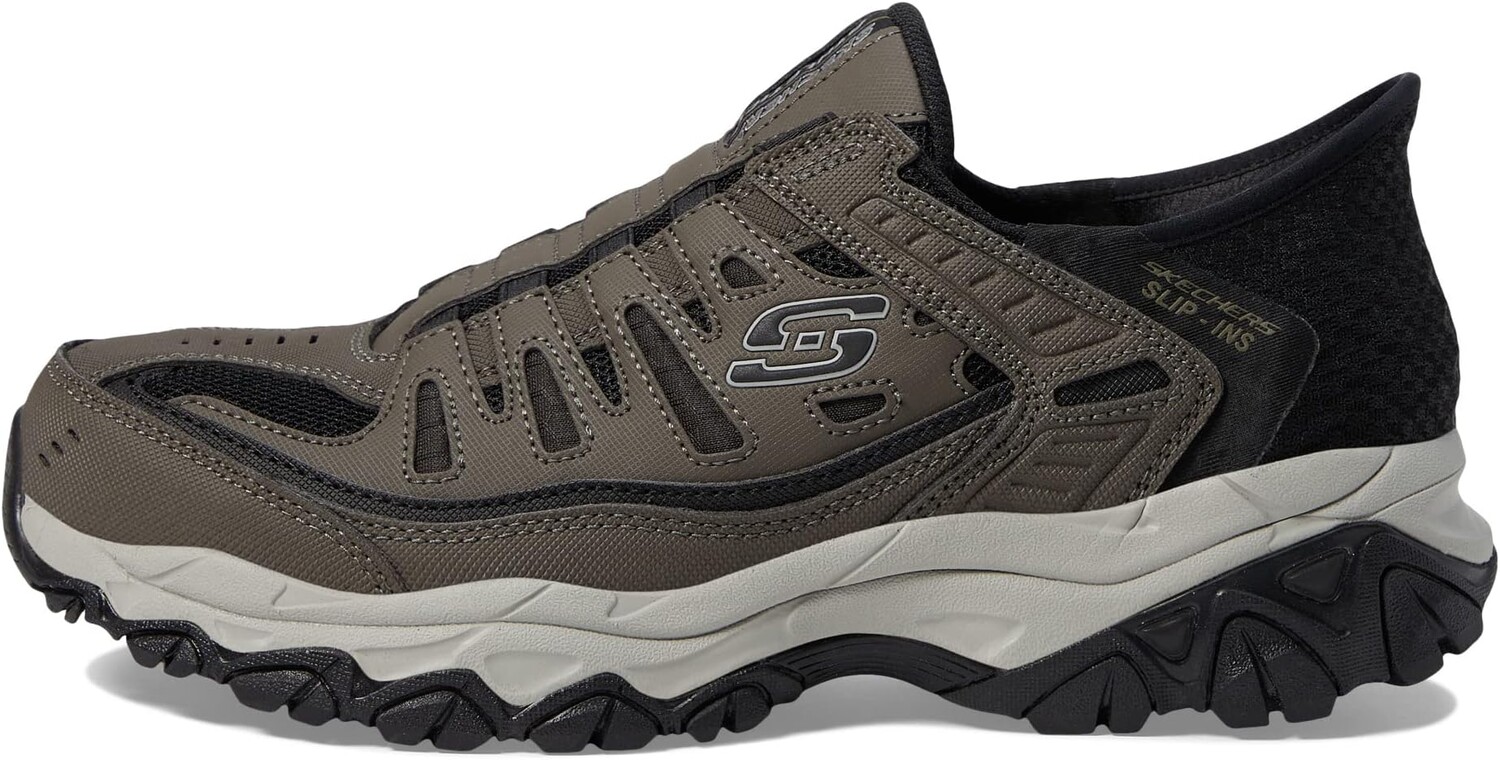 Кроссовки Afterburn M. Fit Ridgeburn Hands Free Slip-Ins SKECHERS, коричневый — фото 4