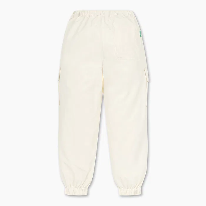 Детские джоггеры из синтетической ткани цвета айвори от Benetton Kids — фото 2