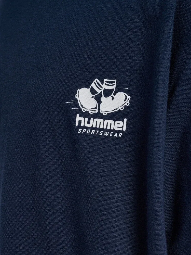 Футболка свободного кроя Hummel, синяя — фото 3
