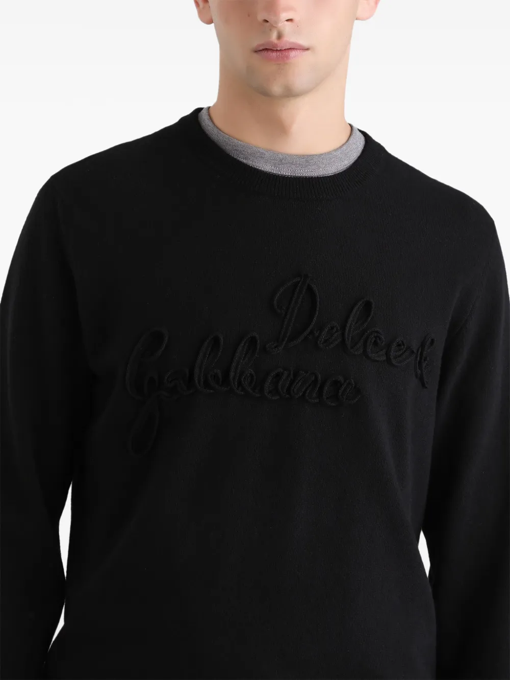 Толстовка с вышитым логотипом Dolce & Gabbana, черный — фото 3
