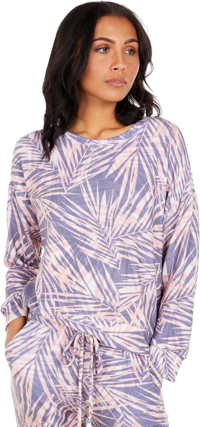 

Толстовка SUNDRY Palms Cozy Sweater, цвет Navy/Pink