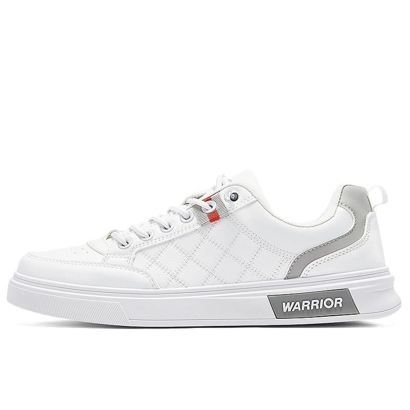 

WARRIOR Низкие мужские кроссовки для скейтбординга, белые, серые