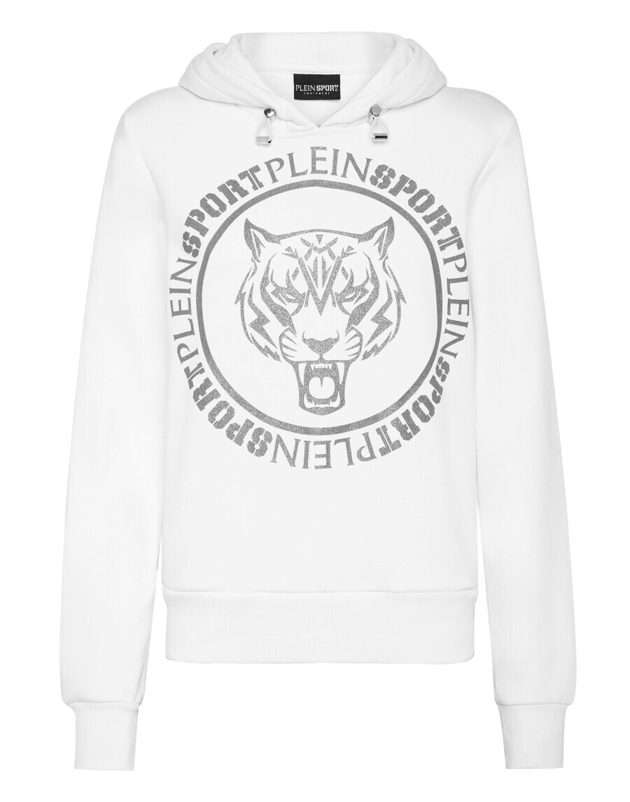 

Толстовка с капюшоном Plein Sport Sweatshirt Tiger, белый