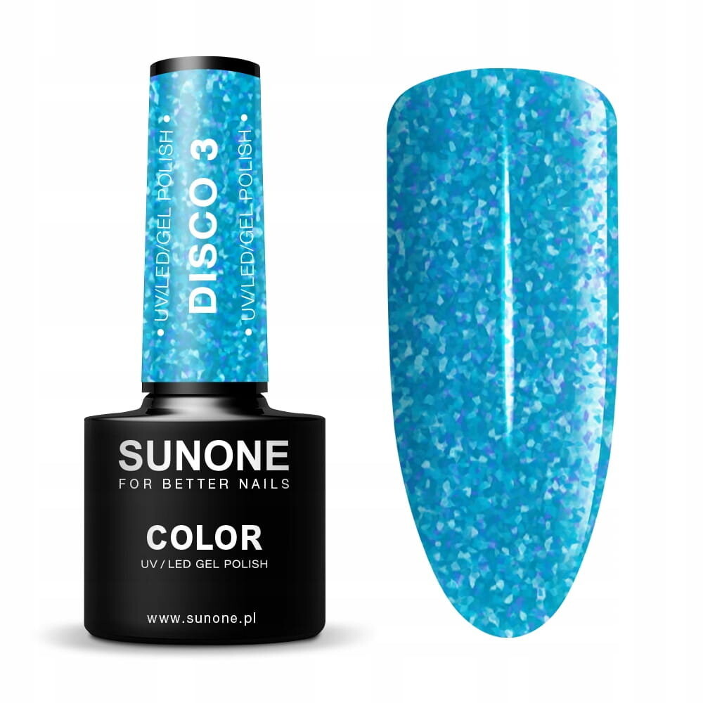 

Гибридный лак Sunone Disco 3 с блестками 5мл