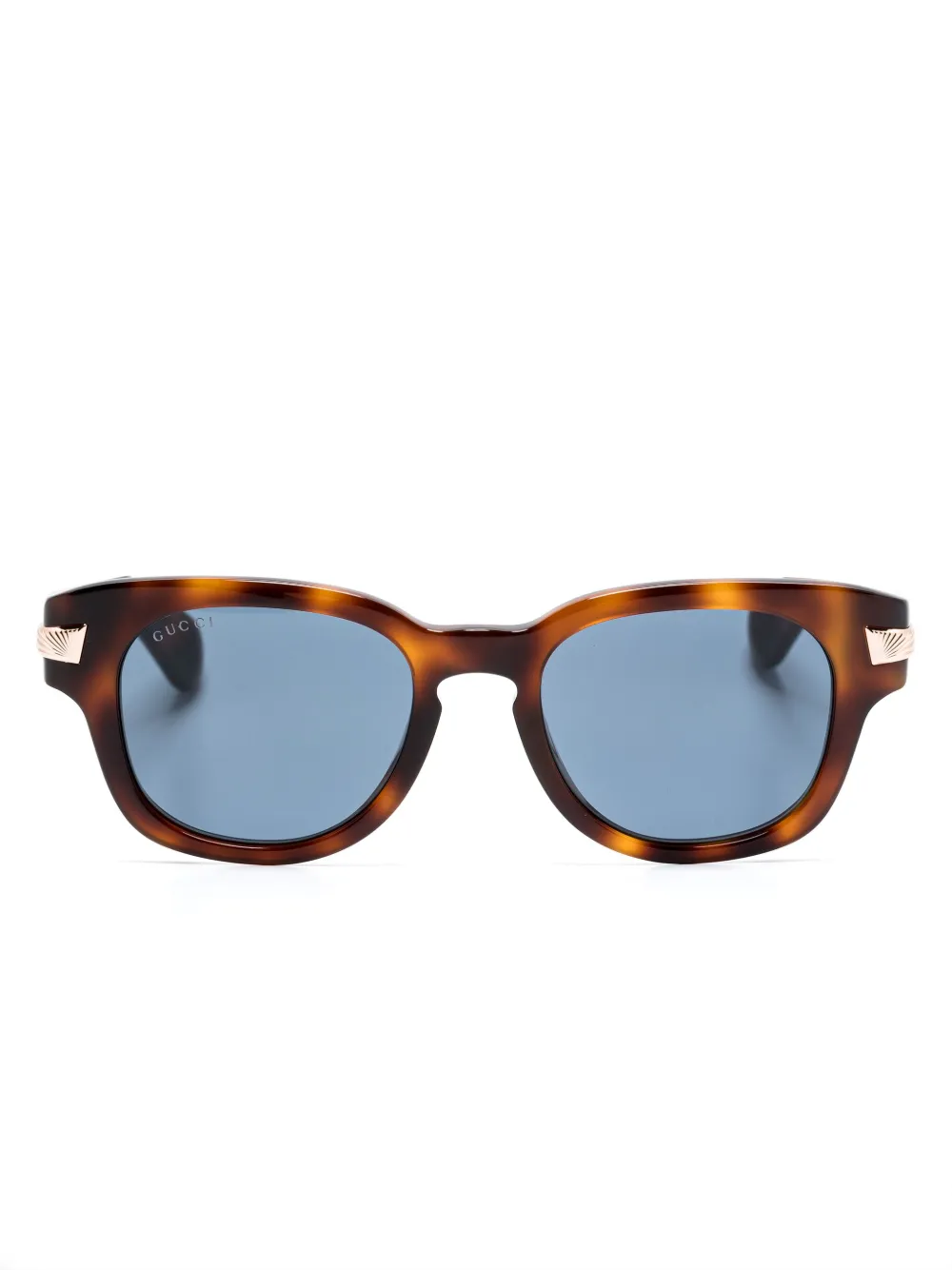 

Солнцезащитные очки в квадратной оправе черепаховой расцветки Gucci Eyewear, коричневый