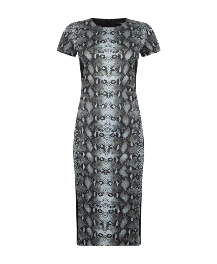 

Платье миди со змеиным принтом Roberto Cavalli, черный