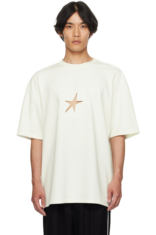 

Звезда оверсайз футболка Mugler, цвет snow