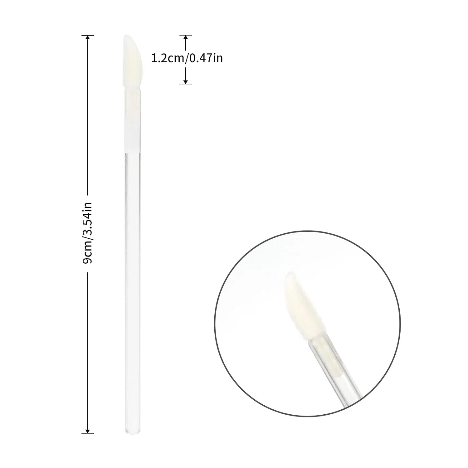 Набор из 100 одноразовых кистей для губ G2PLUS G2Plus, Crystal — фото 2