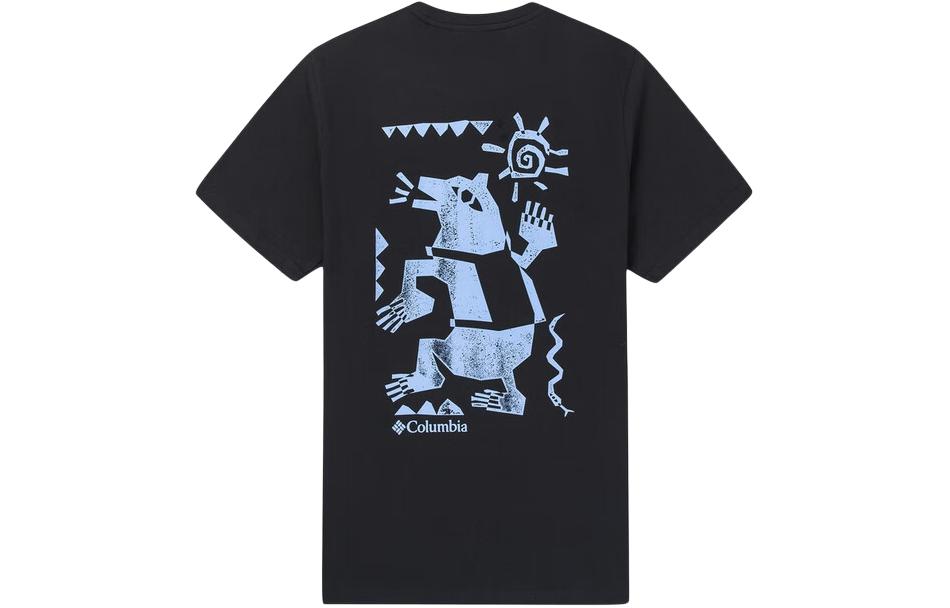 

Футболка мужская черная Columbia с втачными рукавами