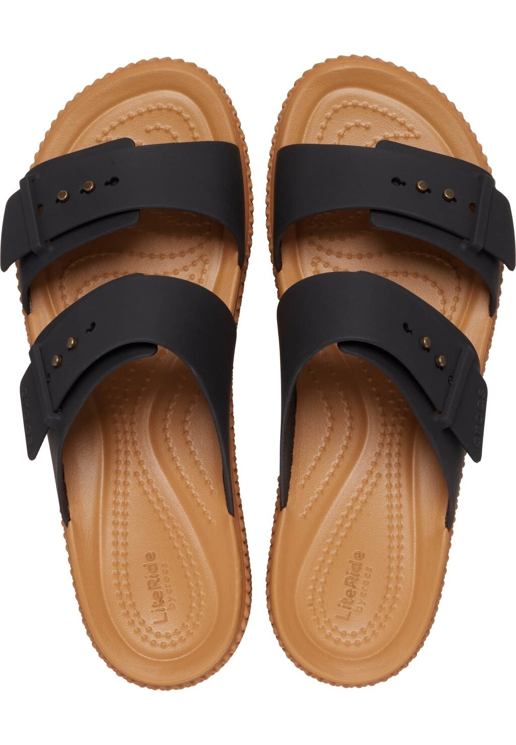 

Шлепанцы BROOKLYN BUCKLE Crocs, черный металлик