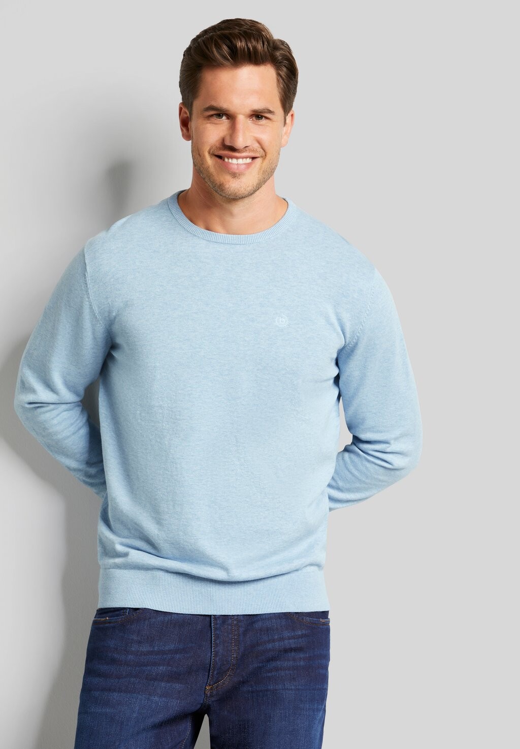 

Вязаный свитер O-NECK bugatti, цвет hellblau