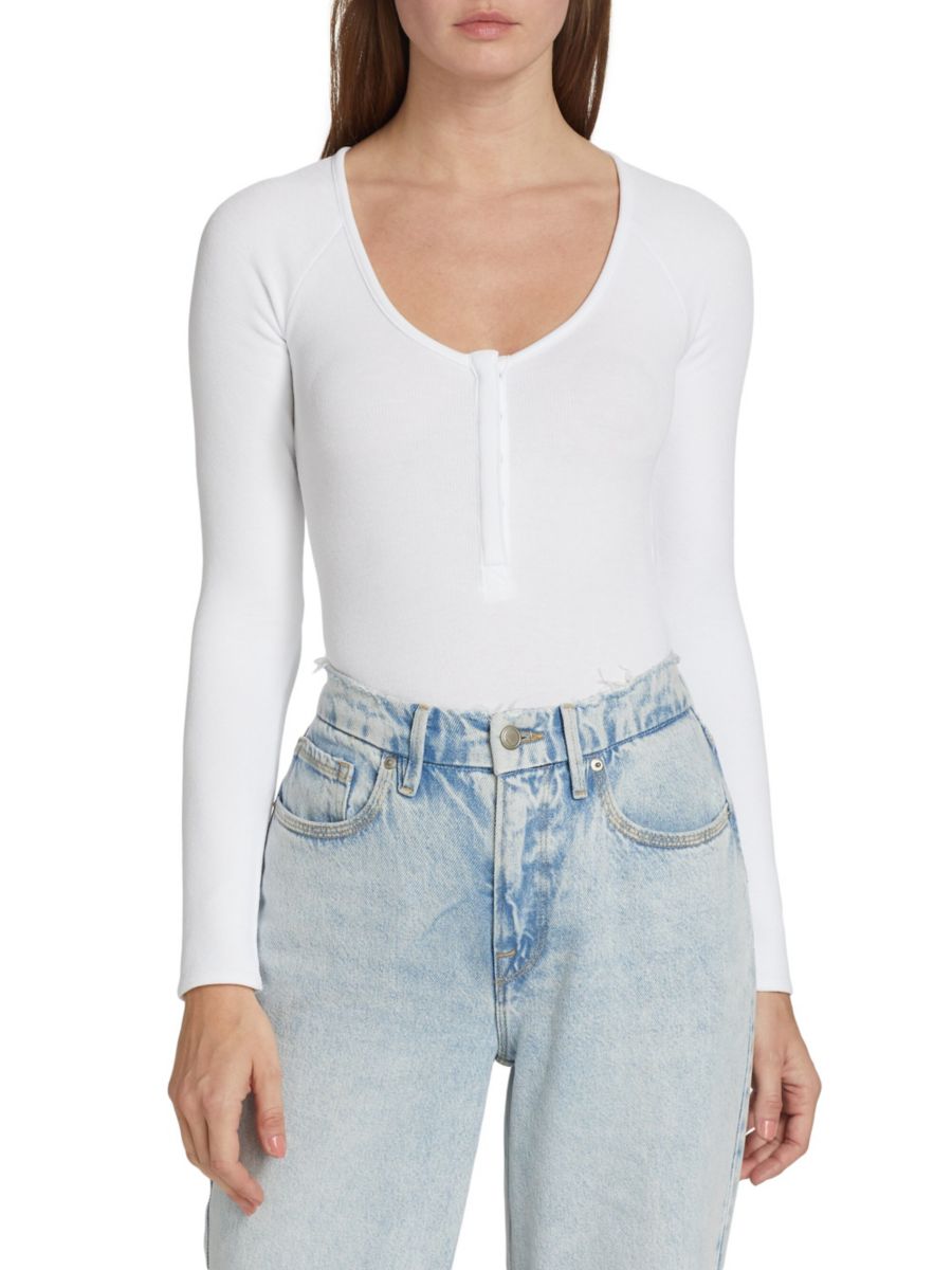 

Боди Feel Good Henley Good American, белый