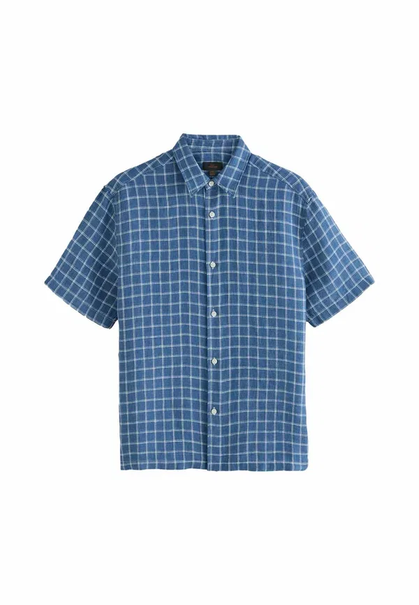 Рубашка Next, navy check, синяя клетка