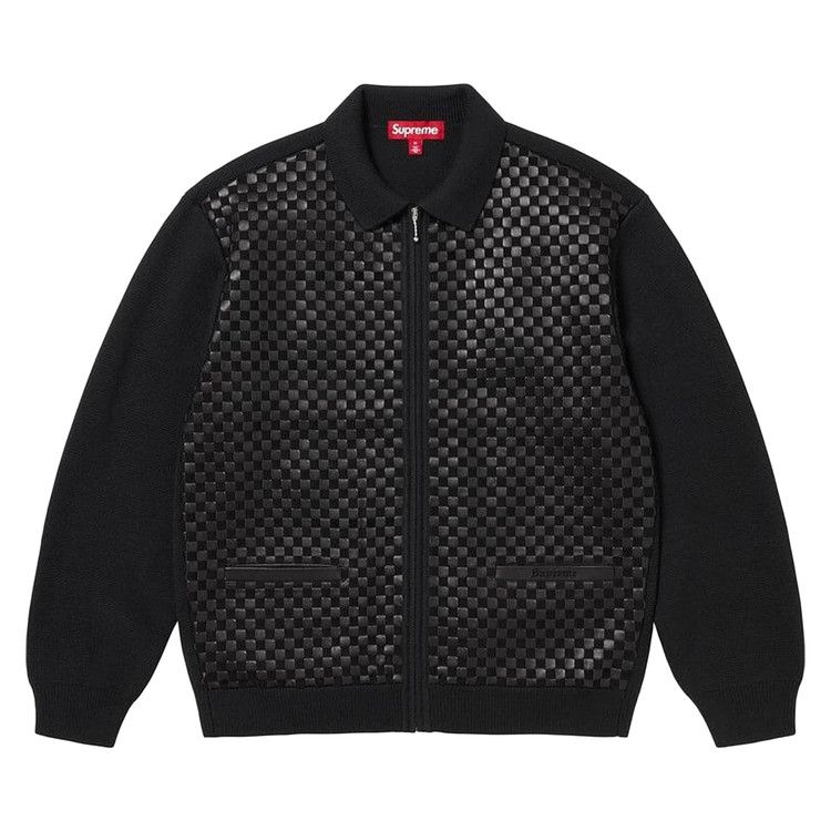 

Кардиган Supreme Woven Leather Zip Up Cardigan, Black