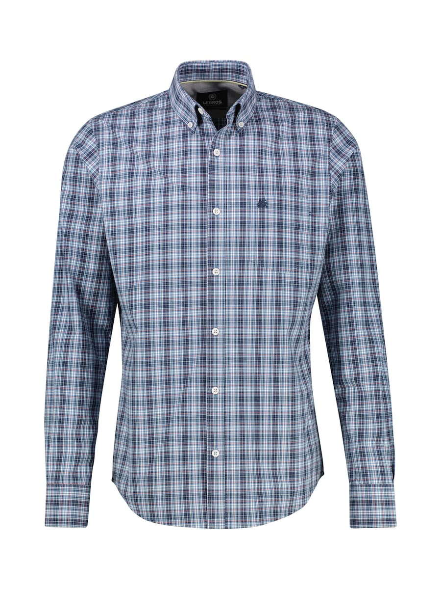 

Рубашка на пуговицах классического кроя LERROS, темно-синий