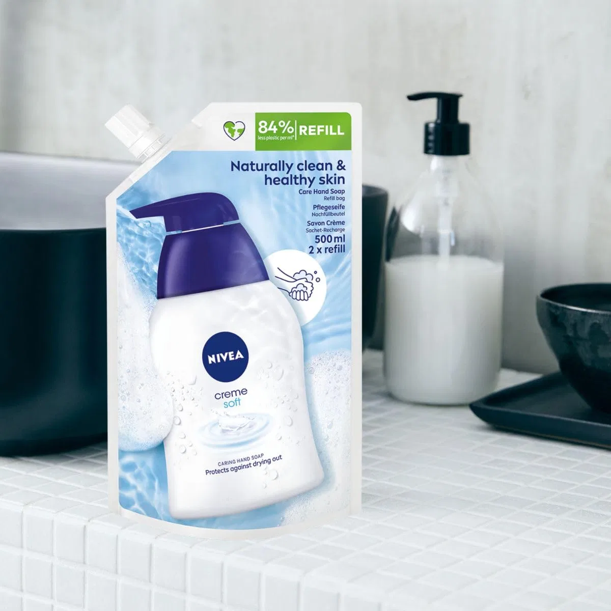 Жидкое мыло для рук «Creme Soft» в сменном блоке от NIVEA Nivea — фото 4