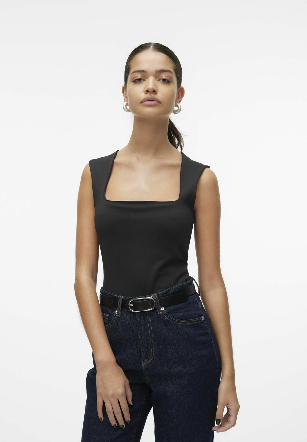 

Топ VMMILLION SQUARE NECK NOOS Vero Moda, черный