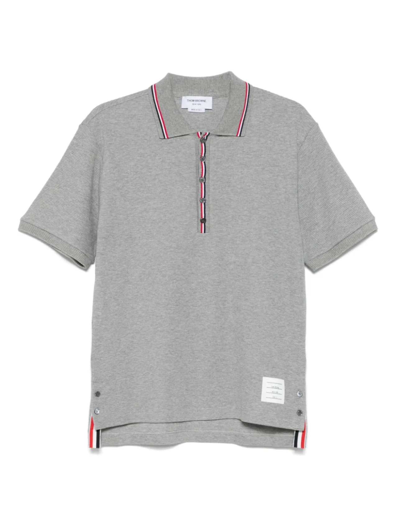 

Рубашка-поло из хлопка Thom Browne, серый