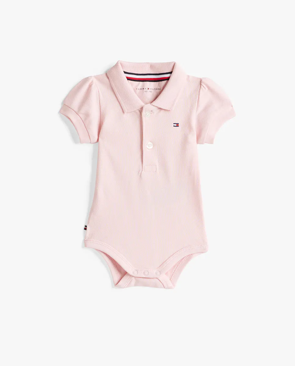 

Боди для девочки в стиле поло с подарочным пакетом Tommy Hilfiger, розовый