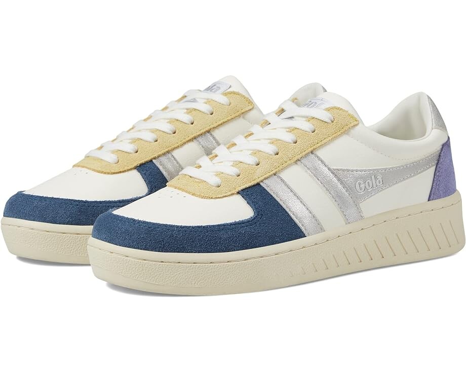 

Кроссовки Gola Grandslam Quadrant, цвет Off-White/Baltic/Silver/Lavender