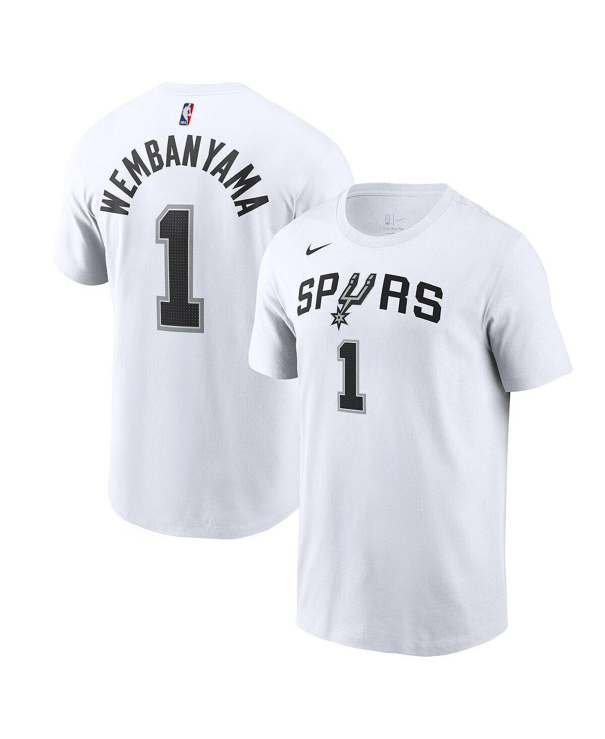 Мужская белая футболка Victor Wembanyama San Antonio Spurs с именем и номером драфта НБА 2023 года Nike — фото 4
