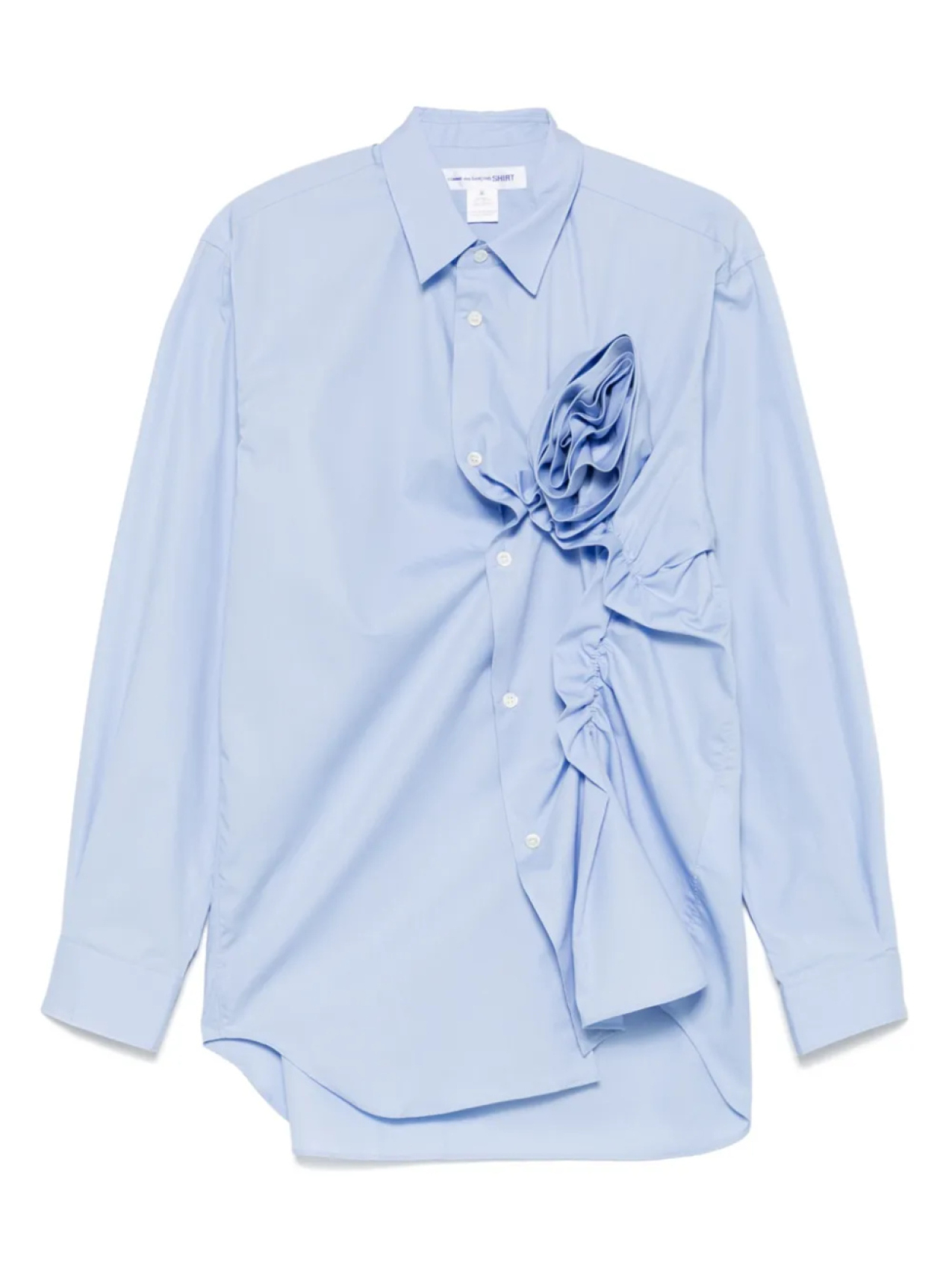 

Рубашка с цветочной аппликацией Comme Des Garçons Shirt, синий