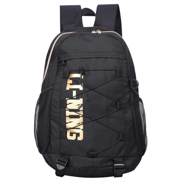 

LINING Полиэстеровый рюкзак унисекс черный с золотым, Black & Gold