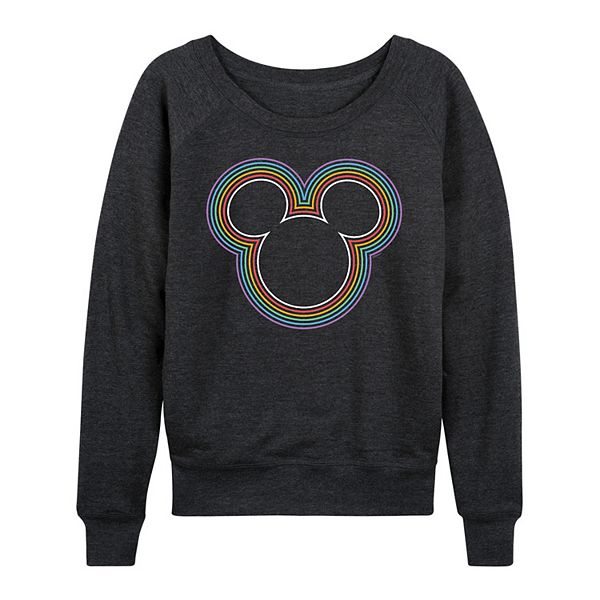 

Футболка с длинным рукавом French Terry Plus Size Mickey Rainbow Outline Disney, Heather Charcoal, Черный, Футболка с длинным рукавом French Terry Plus Size Mickey Rainbow Outline Disney, Heather Charcoal