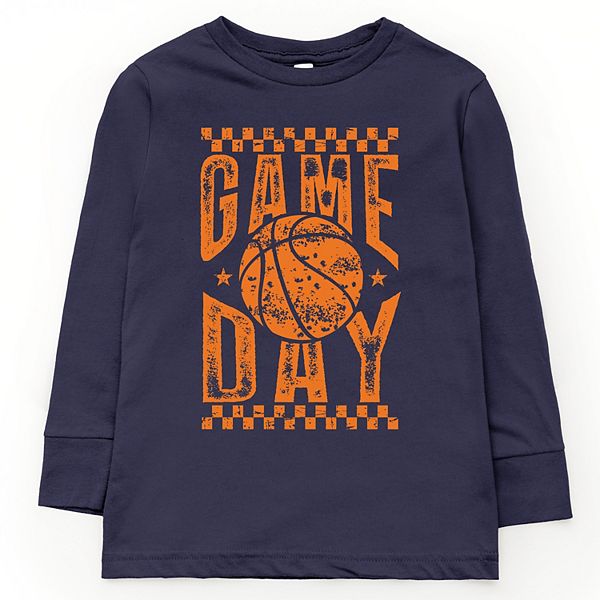 

Футболка с длинным рукавом и принтом в клетку для баскетбольного матча - youth The Juniper Shop, Navy