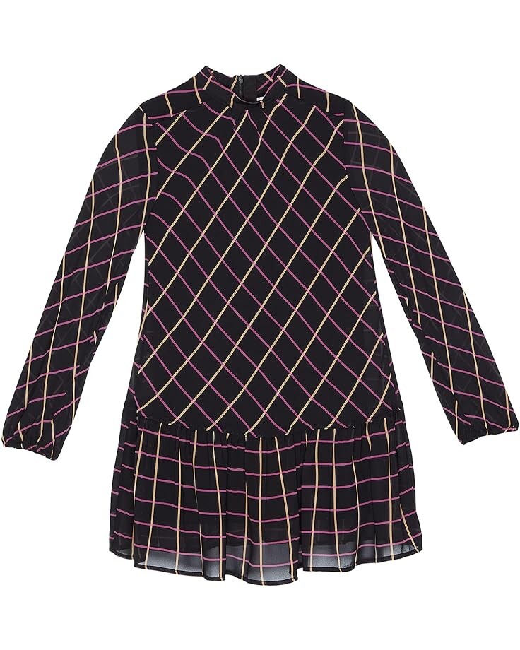 

Платье MILLY MINIS Rori Windowpane Chiffon Dress, цвет Pink Multi