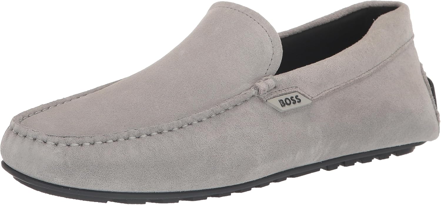 

BOSS мужские лоферы Noel из замши и кожи, Asphalt Grey