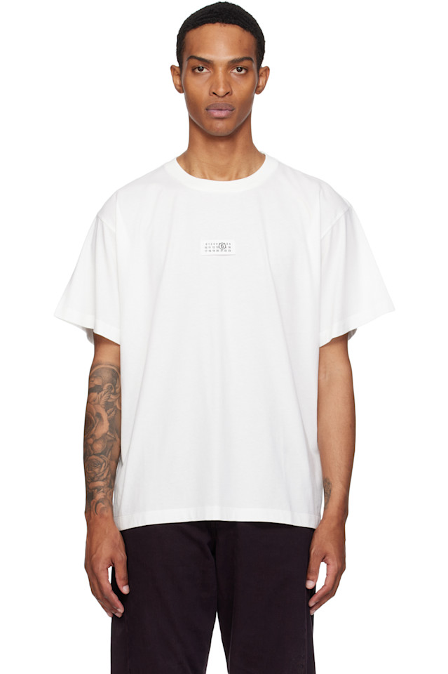 

Хлопковая футболка Mm6 Maison Margiela, белый