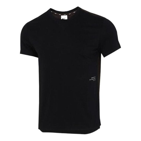 

Футболка Nike Dri-FIT Running Training Quick Dry Breathable Round Neck Short Sleeve Black, мультиколор