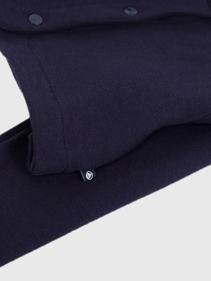 Кардиган хлопковый Petit Bateau, темно-синий — фото 4