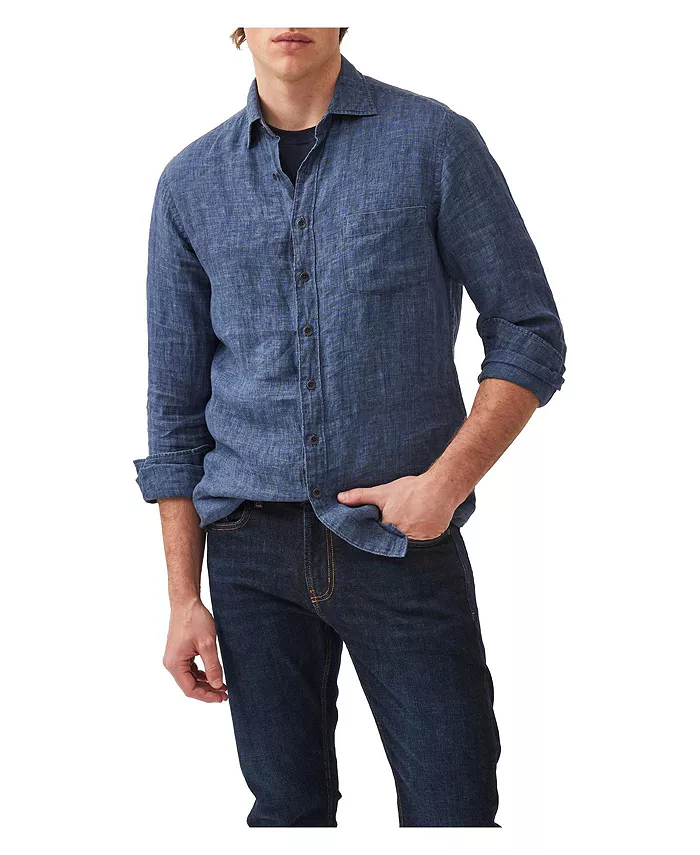 

Мужская льняная рубашка Coromandel с длинным рукавом, приталенная Rodd & Gunn, синий