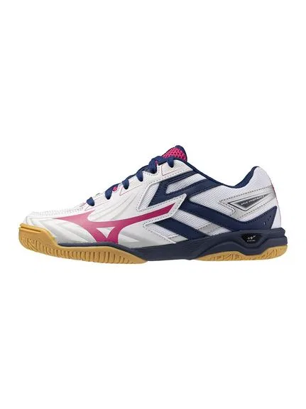 Кроссовки для настольного тенниса «Wave Kaiserburg 8» от Mizuno, White X Pink X Navy — фото 2