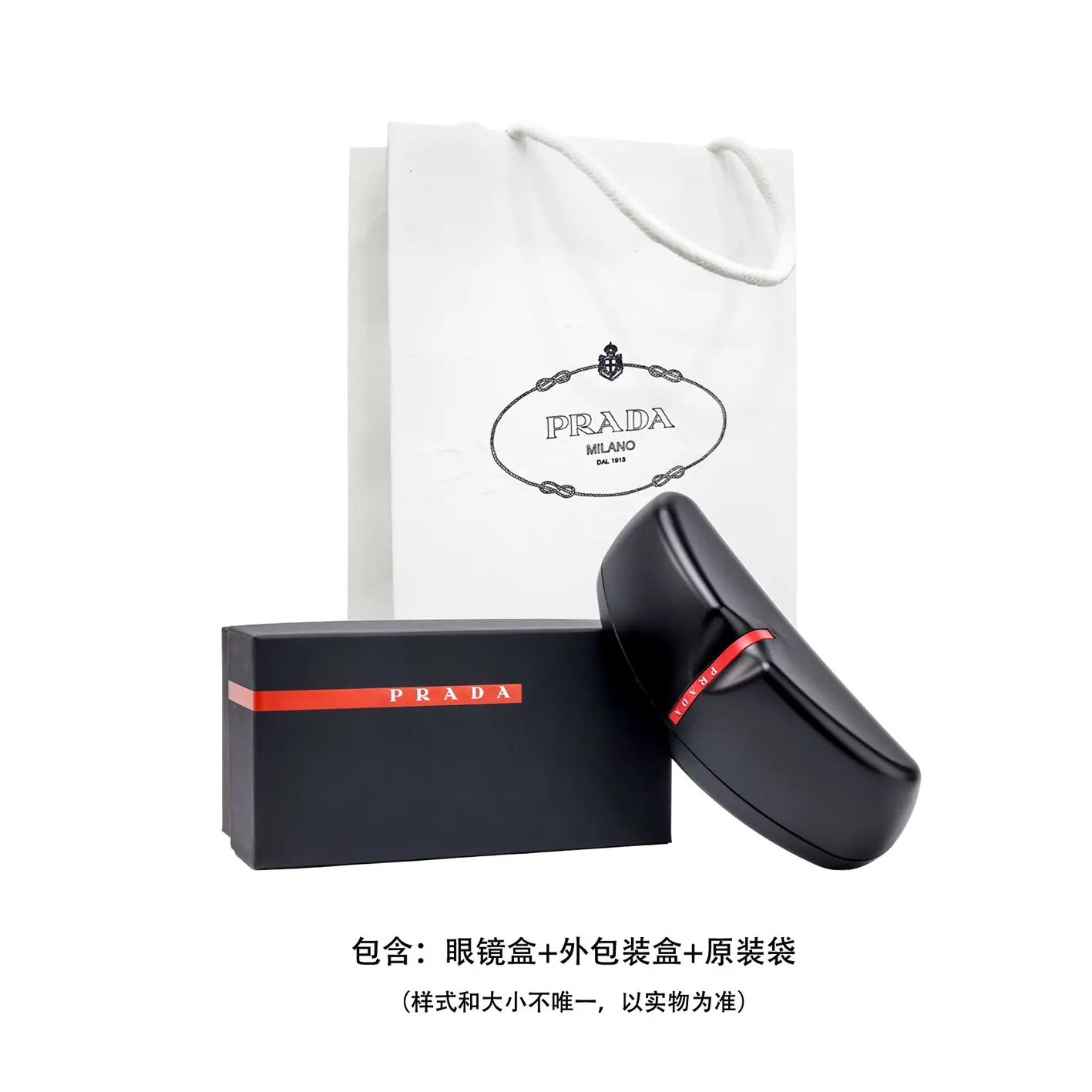 PRADA Солнцезащитные очки нестандартной формы мужские черные, Black — фото 3
