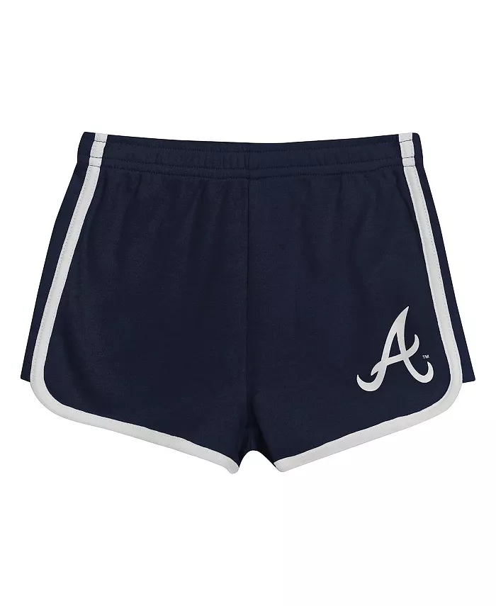 Детский комплект из 2 предметов Atlanta Braves Double Run: футболка и шорты, цвет navy Outerstuff — фото 4