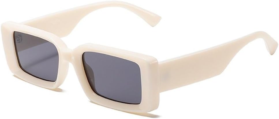 

Модные маленькие прямоугольные солнцезащитные очки-гелевые очка для женщин в стиле ретро, ​​красные и зеленые, с защитой от УФ-излучения UV400, модные солнцезащитные очки для мужчин SKFGNX, Beige Grey