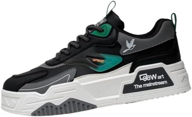 

Мужские кроссовки для скейтборда с многоцветным дизайном - модные повседневные кеды для работы, вождения и бизнес-спортивного стиля Fusecottc, черный