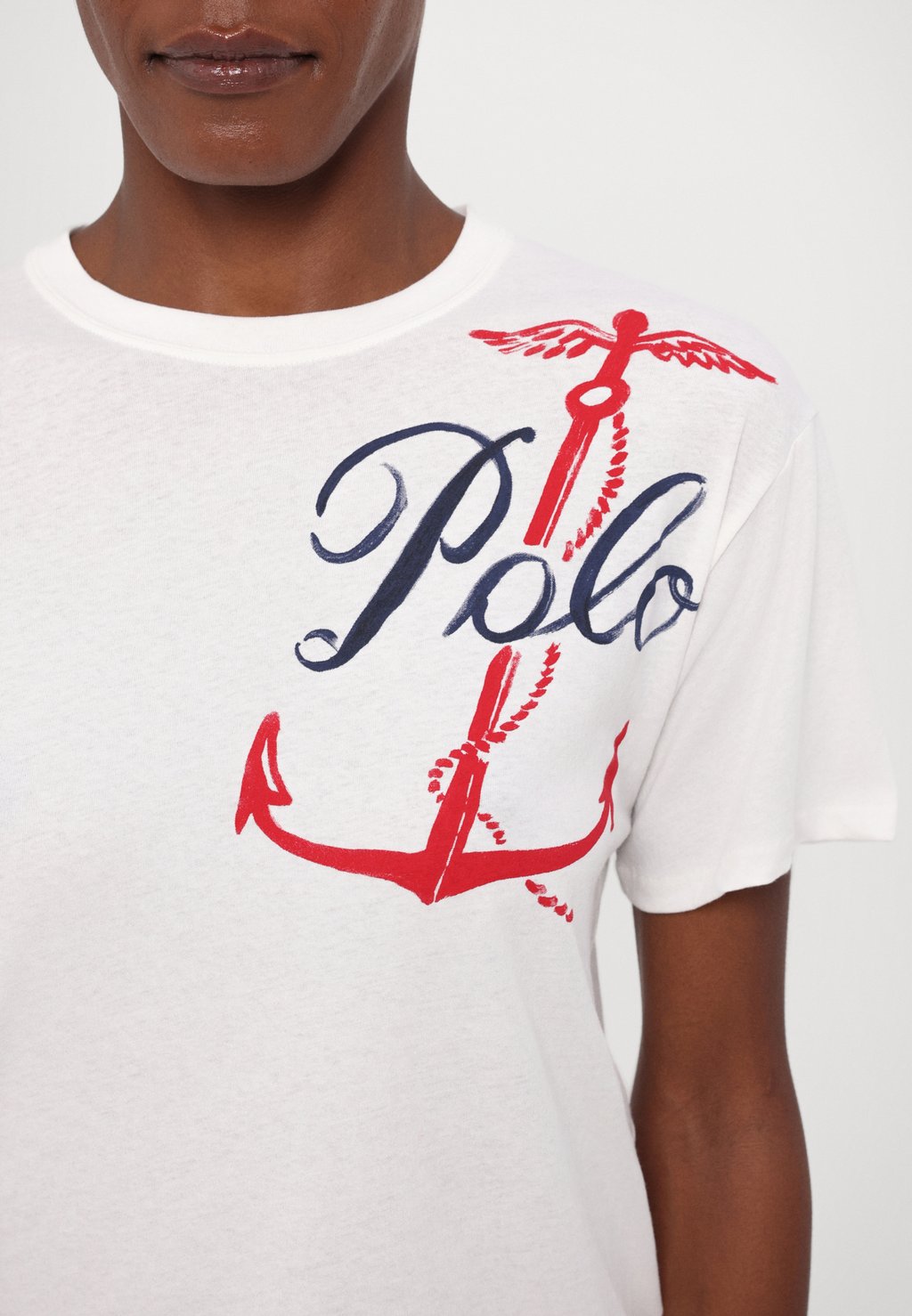 

Футболка с принтом SHORT SLEEVE Polo Ralph Lauren, белый
