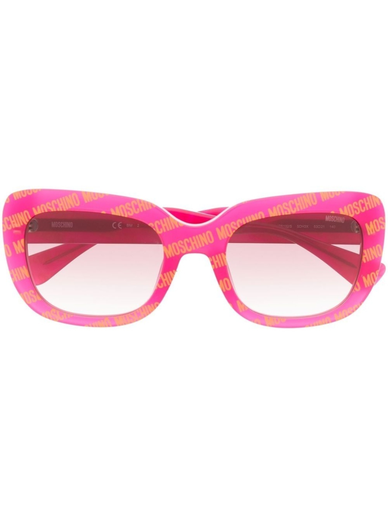 

Moschino Eyewear солнцезащитные очки Logomania в оправе 'кошачий глаз', розовый