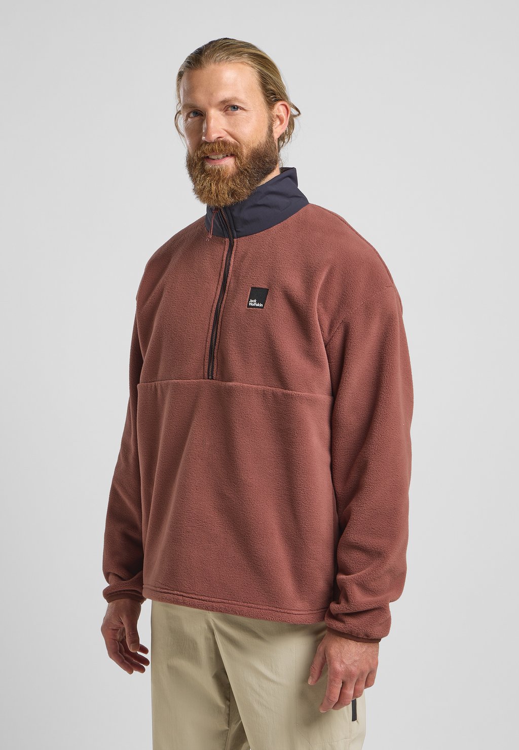 

Флисовая толстовка SUMETRO Jack Wolfskin, темно-красный