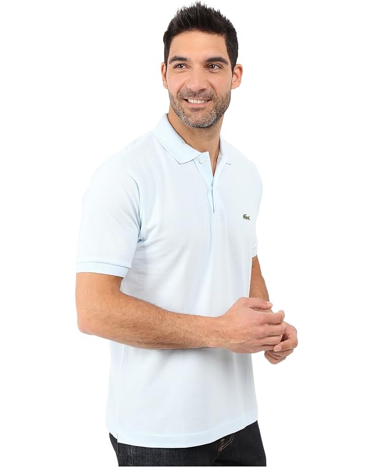 Поло Lacoste L1212 Classic Pique Shirt, цвет Rill Light Blue — фото 4