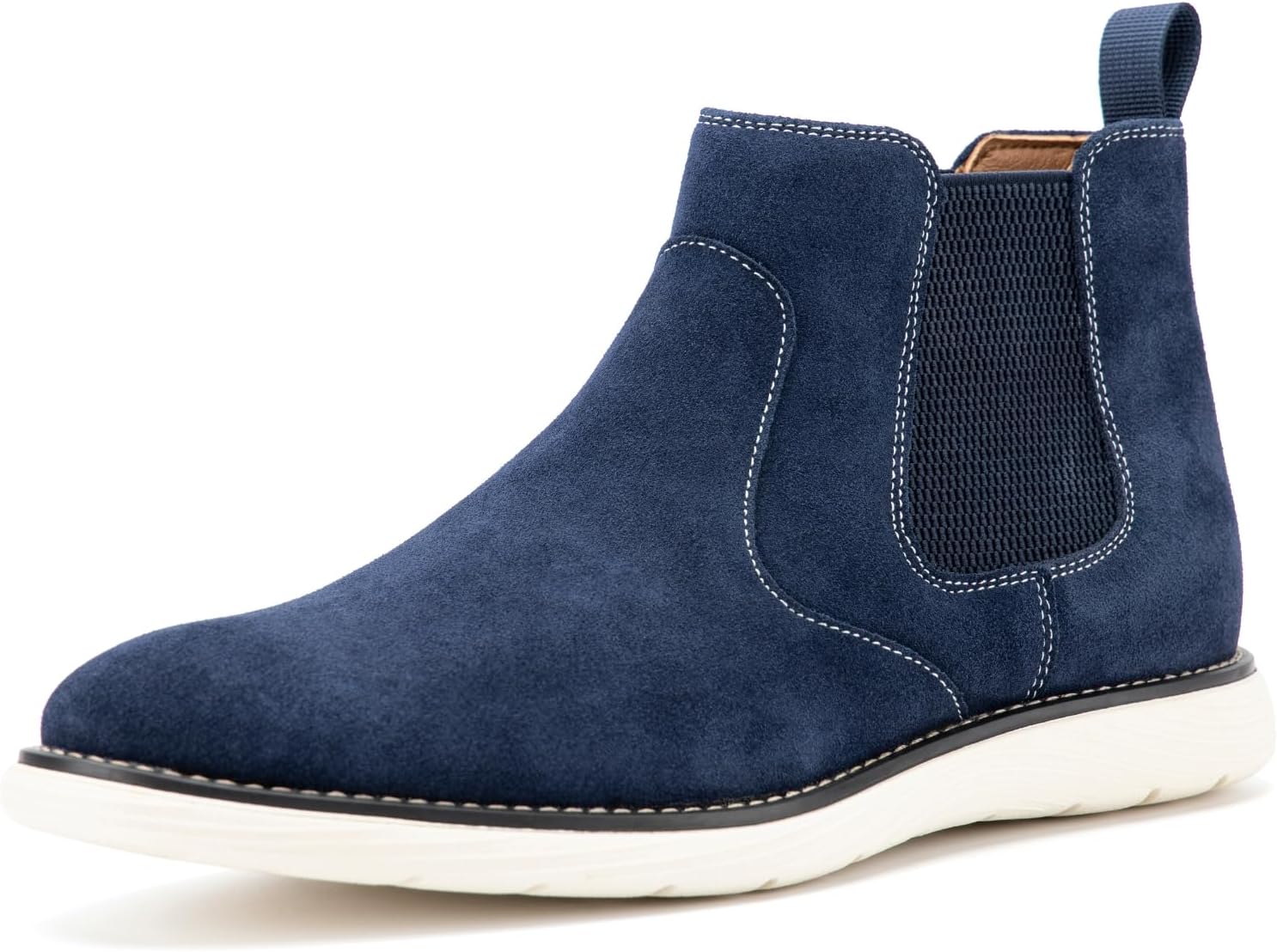 

Мужские замшевые ботинки JITAI Chelsea на щиколотку - повседневные эластичные ботинки для мужчин - стильные ботинки Chelsea - классические мужские ботинки, синий