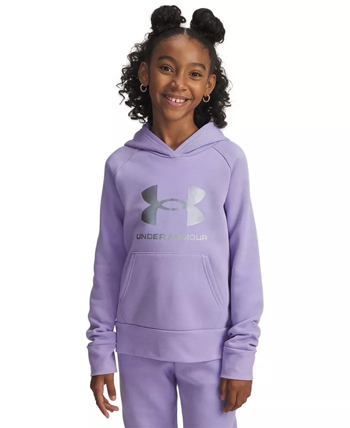 

Детская толстовка с капюшоном Rival Long Sleeve Shimmer для девочек 6-16 лет Under Armour, фиолетовый