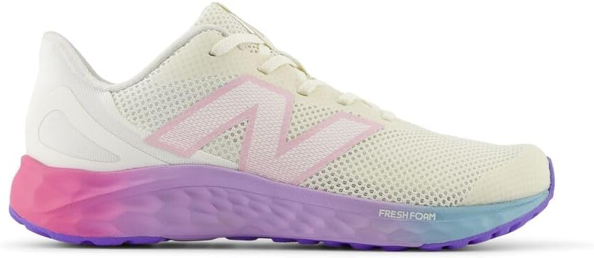 Кроссовки New Balance Unisex-Child Fresh Foam Arishi V4 с шнуровкой, розовый/серый/сиреневый — фото 3