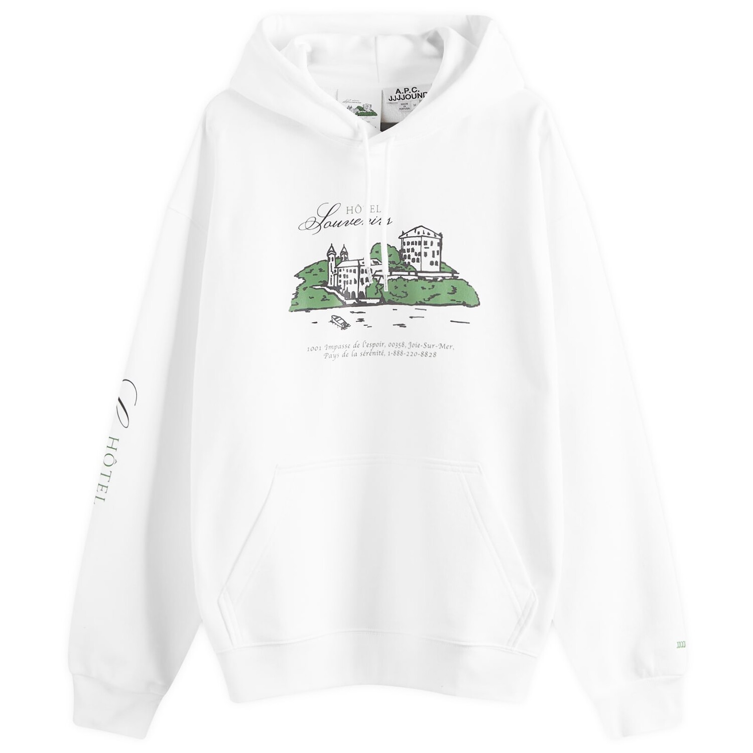 

Худи A.P.C. X Jjjjound Hotel Souvenirs Hoodie, белый
